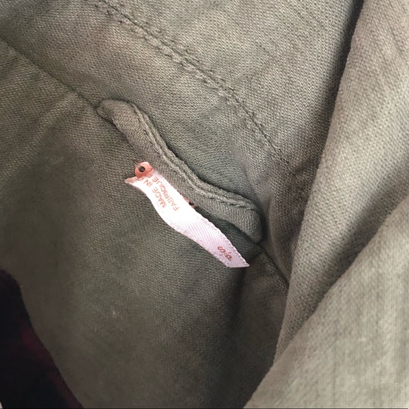 Free People Colorblock Army Plaid Military Parka - Picture 16 of 16